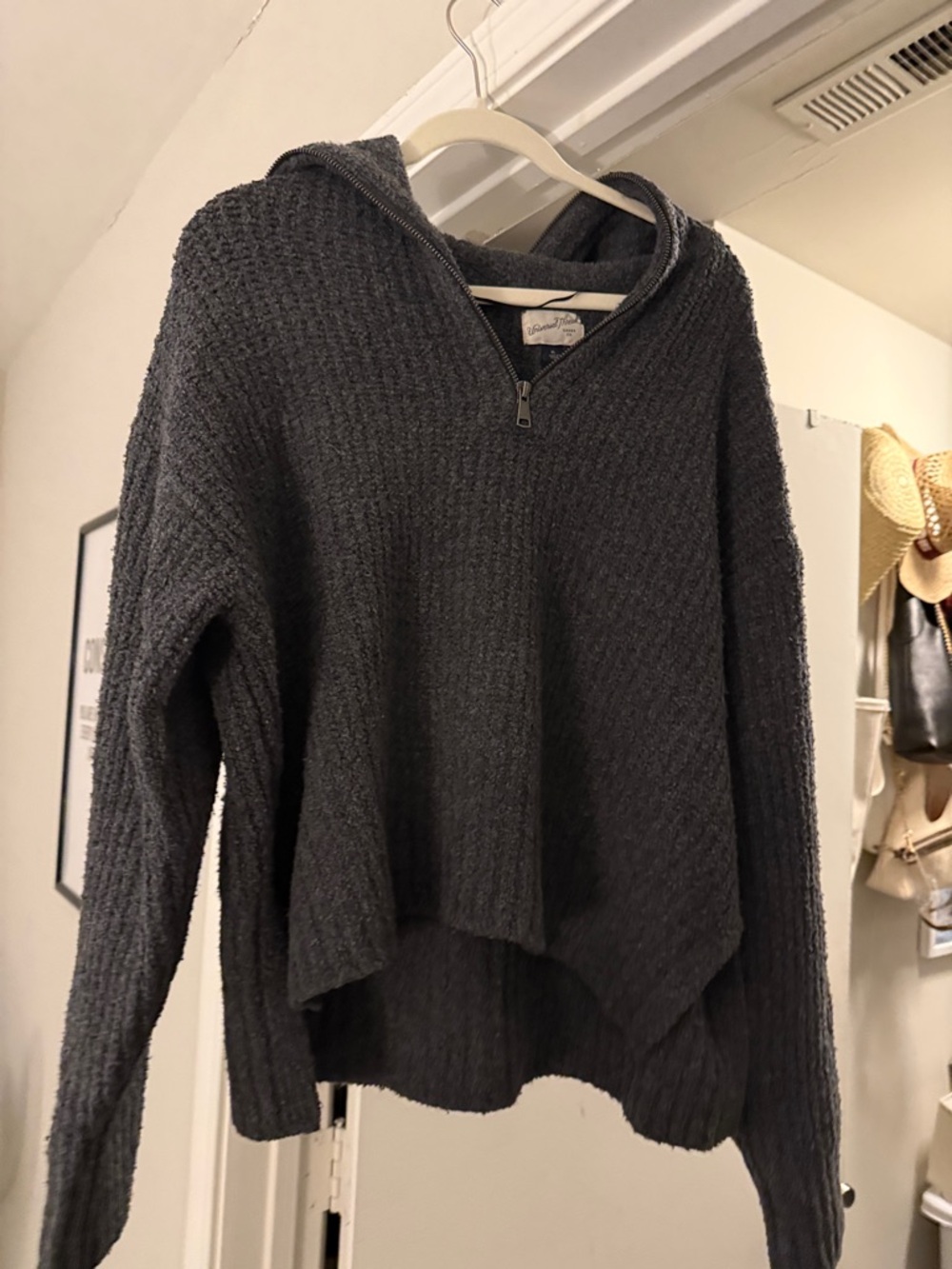 Universal Thread Dark Charcoal Half-Zip Sweater